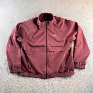FIGS Sydney Scrub Jacket Womens L Burgundy Mauve Full Zip W20SW1024